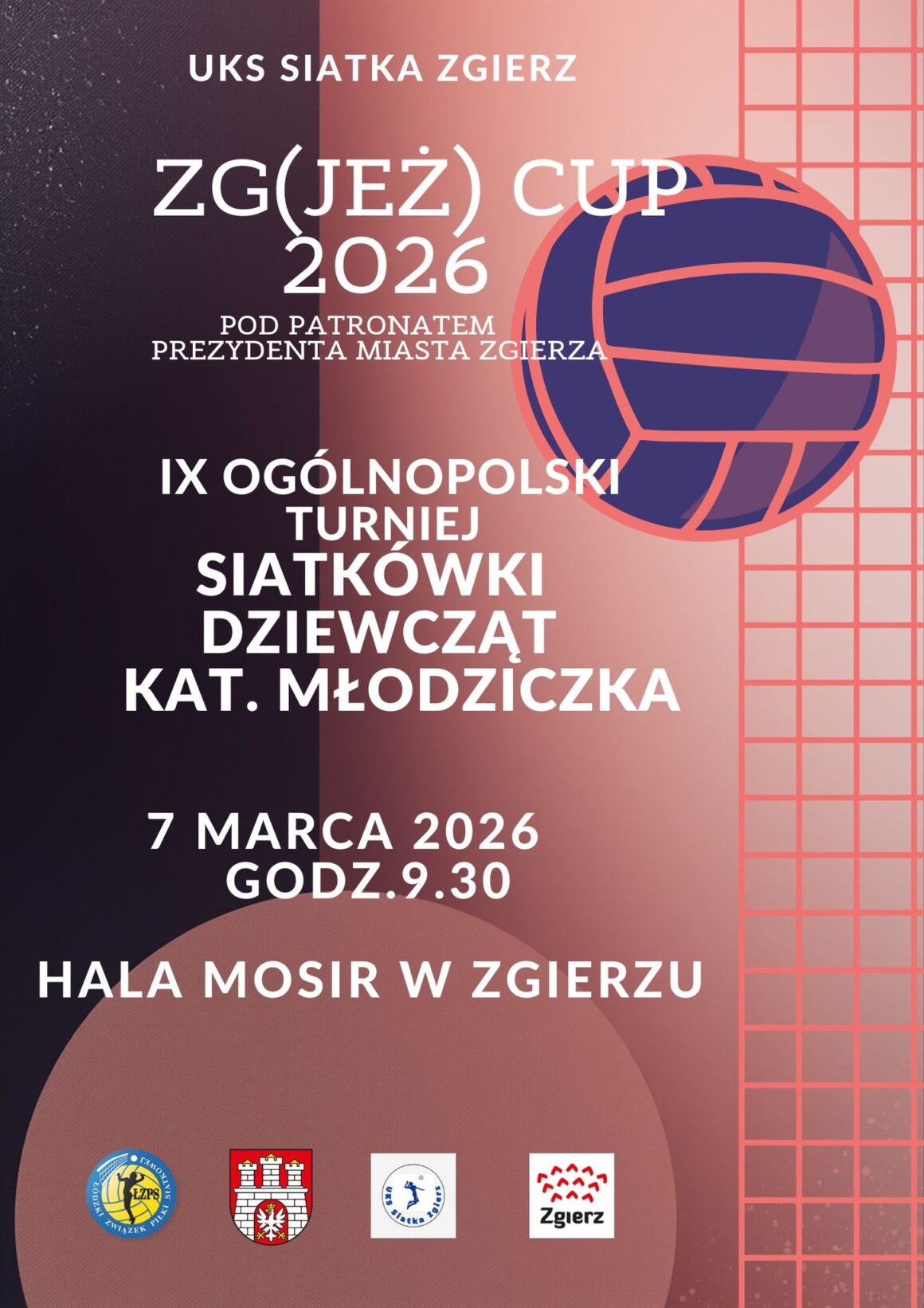 Zgierz stolicą młodzieżowej siatkówki! Ruszają zapisy do IX edycji turnieju ZG(jeż) CUP 2026 Zgierz stolicą młodzieżowej siatkówki! Ruszają zapisy do IX edycji turnieju ZG(jeż) CUP 2026